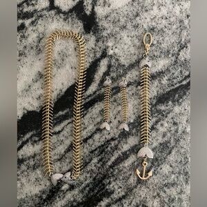 Banana Republic fish bone jewelry set